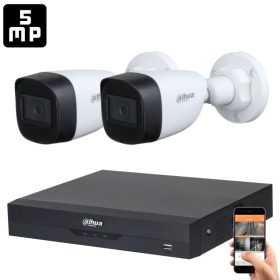   Dahua 5 Megapixel 2 csőkamerás rendszer 30 méter látótávolság