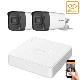   Hikvision 5 megapixeles 2 csőkamerás rendszer 40 méter látótávolsággal