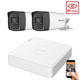   Hikvision 5 megapixeles 2 kamerás rendszer 80 méter látótávolság