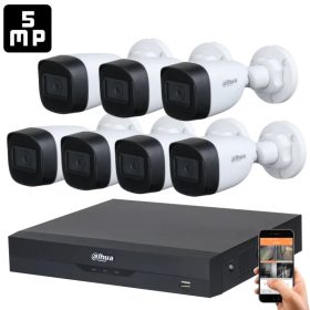   Dahua 5 Megapixel 7 csőkamerás rendszer 30 méter látótávolság