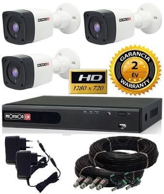 1.3 Mega-Pixel Provision 3 kamerás AHD kamera rendszer