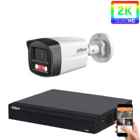   Dahua 1 biztonsági kamerás IP kamera rendszer 4MP színes éjszakai képpel