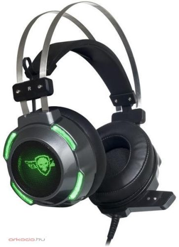 Spirit of Gamer Fejhallgató - ELITE-H30 mikrofon, USB+jack, hangerőszabályzó, nagy-párnás, 2.1m kábel, fekete