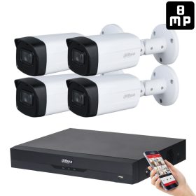  Dahua 4 kamerás 8MP 4K kamera rendszer szett 40 méter éjjellátással