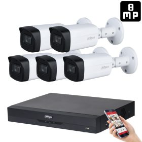   Dahua 5 kamerás 8MP 4K kamera rendszer szett 40 méter éjjellátással