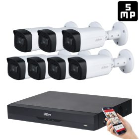   Dahua 7 kamerás 5MP kamera rendszer szett 80 méter éjjellátással