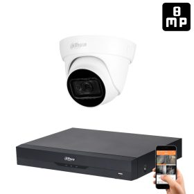   Dahua 1 dome kamerás 8MP 4K kamera rendszer szett 30 méter éjjellátással