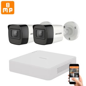   Hikvision 8 megapixeles 2 kamerás kamerarendszer 30 méter látótávolsággal