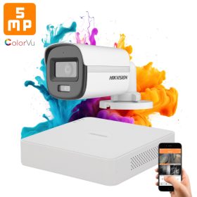   Hikvision ColorVu 1 kamerás biztonsági kamera rendszer 5MP színes éjszakai képpel