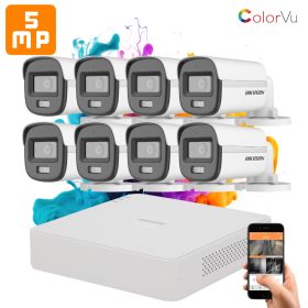   Hikvision ColorVu 8 kamerás biztonsági kamera rendszer 5MP színes éjszakai képpel