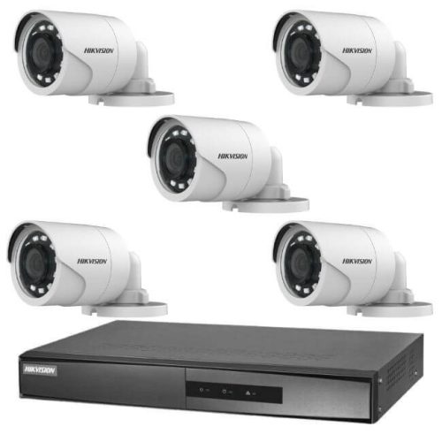 Hikvision TurboHD-TVI 5 kamerás kamerarendszer