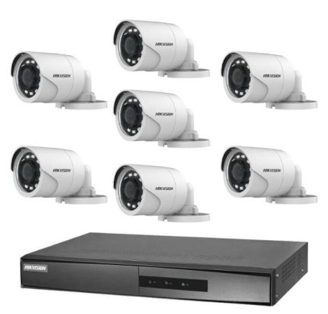 Hikvision TurboHD-TVI 7 kamerás kamerarendszer