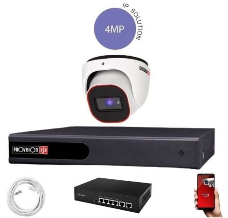 Provision 4 MP dome 1 kamerás IP kamerarendszer