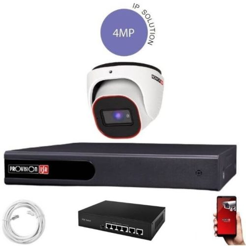Provision 4 MP dome 1 kamerás IP kamerarendszer