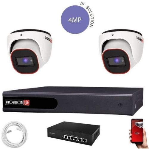 Provision 4 MP dome 2 kamerás IP kamerarendszer