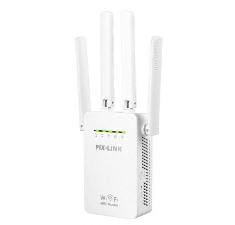 PIX-LINK Wifi jelerősítő repeater 4 antennával