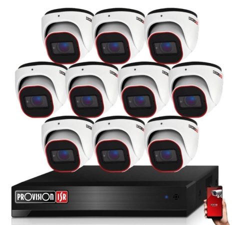 Provision 2MP Lite AHD-36 10 dome kamerás megfigyelő kamerarendszer