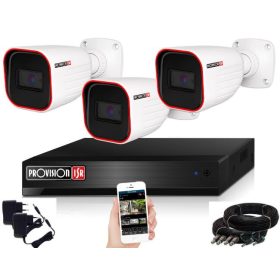 Provision AHD-23 3 kamerás megfigyelő kamera rendszer 2MP