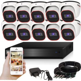   Provision AHD-23 dome 10 kamerás megfigyelő kamerarendszer 2MP