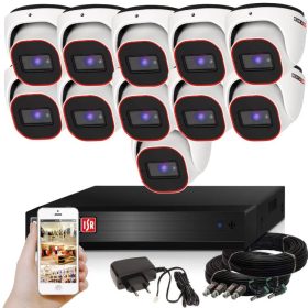   Provision AHD-23 dome 11 kamerás megfigyelő kamerarendszer 2MP