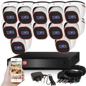   Provision AHD-23 dome 12 kamerás megfigyelő kamerarendszer 2MP