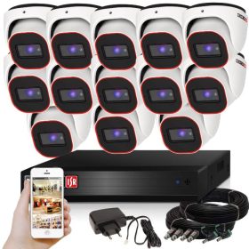   Provision AHD-23 dome 13 kamerás megfigyelő kamerarendszer 2MP