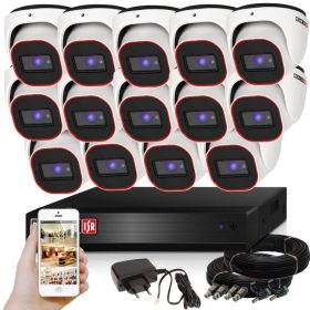   Provision AHD-23 dome 14 kamerás megfigyelő kamerarendszer 2MP