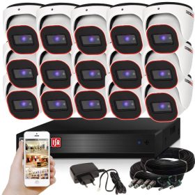   Provision AHD-23 dome 15 kamerás megfigyelő kamerarendszer 2MP