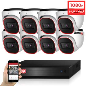   Provision AHD-23B Dome 8 biztonsági kamerás kamerarendszer Full HD 2MP