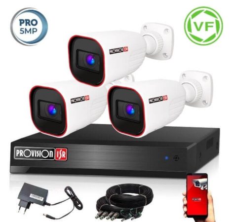 5 MegaPixel Lite Provision AHD-40 3 kamerás megfigyelő kamerarendszer