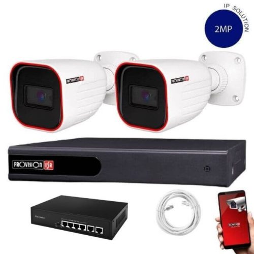 Provision Full HD 2 kamerás IP kamera rendszer 2MP felbontás