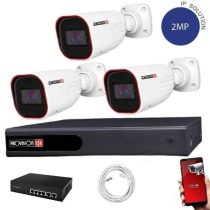   Provision IP kamera rendszer 5xZOOM Full HD 2 MegaPixel 3 kamerás
