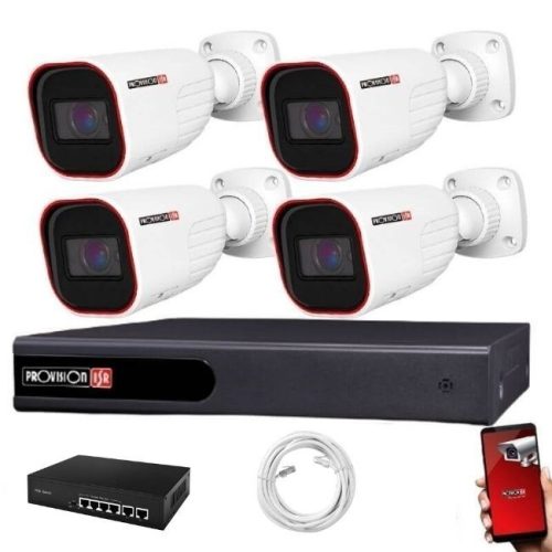 Provision IP kamera rendszer 5xZOOM Full HD 2 MegaPixel 4 kamerás