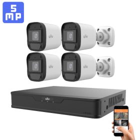 Uniview 4 biztonsági kamerás kamerarendszer 5MP