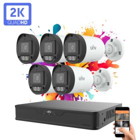   Uniview 5 kamerás IP kamera rendszer 4MP színes éjszakai látással