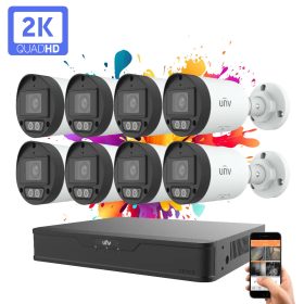   Uniview 8 kamerás IP kamera rendszer 4MP színes éjszakai látással