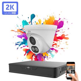   Uniview 1 dome kamerás IP kamera rendszer 4MP színes éjszakai látással
